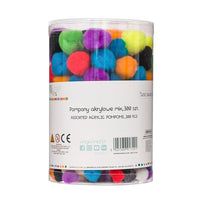 Colored Acrylic Pom-Poms | 300 pcs