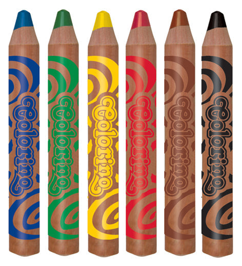 Colored Pencils Colorino JUMBO Round with Sharpener – 6 Colors