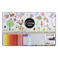 Colored Pencils in a Metal Box, 36 pcs
