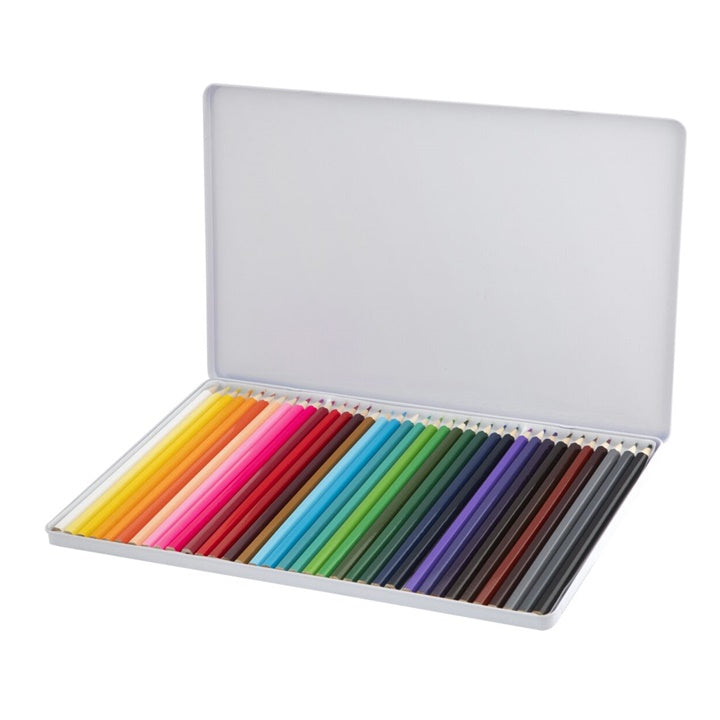 Colored Pencils in a Metal Box, 36 pcs