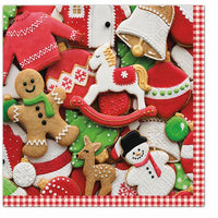 Colorful Christmas Gingerbread Cookies Decoupage Napkins - 1 pc
