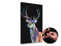 Colorful Deer Paint by Numbers, Low Difficulty, Special Black Edition — image 2