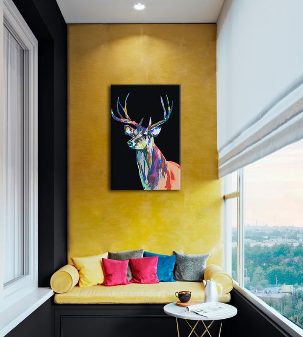 Colorful Deer Paint by Numbers, Low Difficulty, Special Black Edition — image 4
