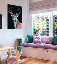 Colorful Deer Paint by Numbers, Low Difficulty, Special Black Edition — image 1