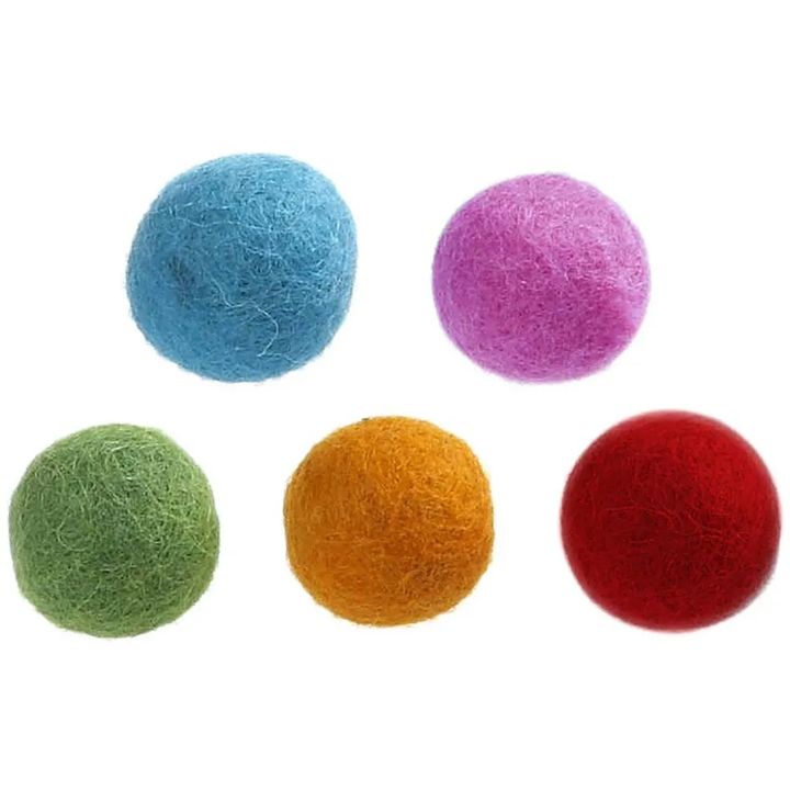 Colorful Felt Balls, 64 pcs