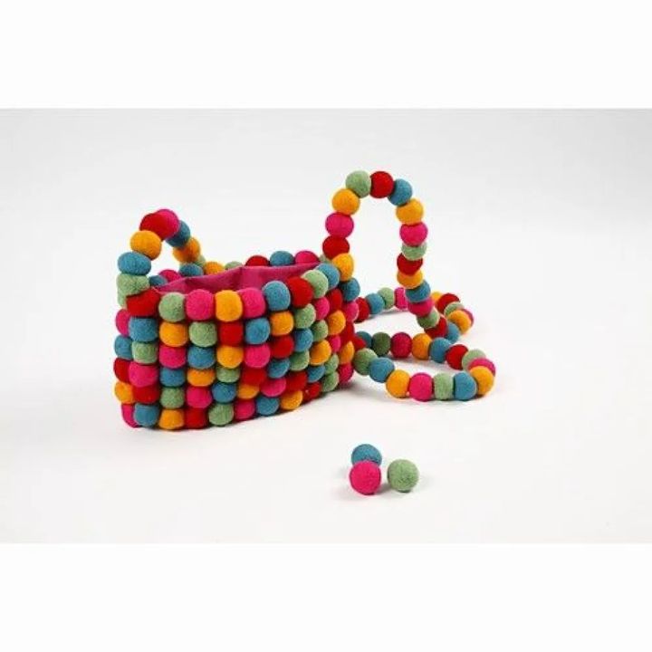 Colorful Felt Balls, 64 pcs