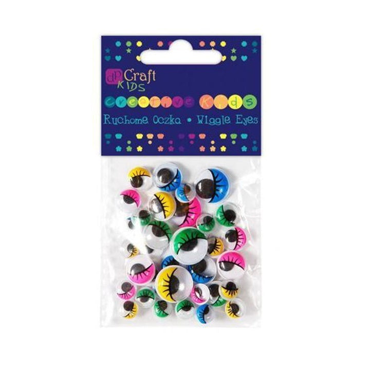 Colorful Moving Eyes with Eyelashes - 36 pcs