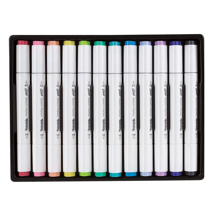 Colorino Artist Double-Ended Pastel Sketch Markers, Set of 12 — image 2