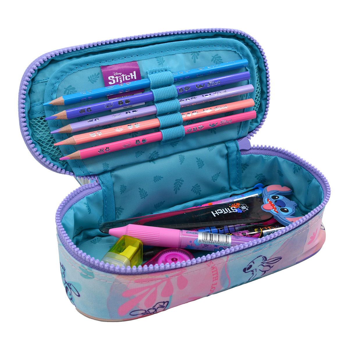 Colorino Campus Stitch Pastel Pencil Case, Unfilled, PES