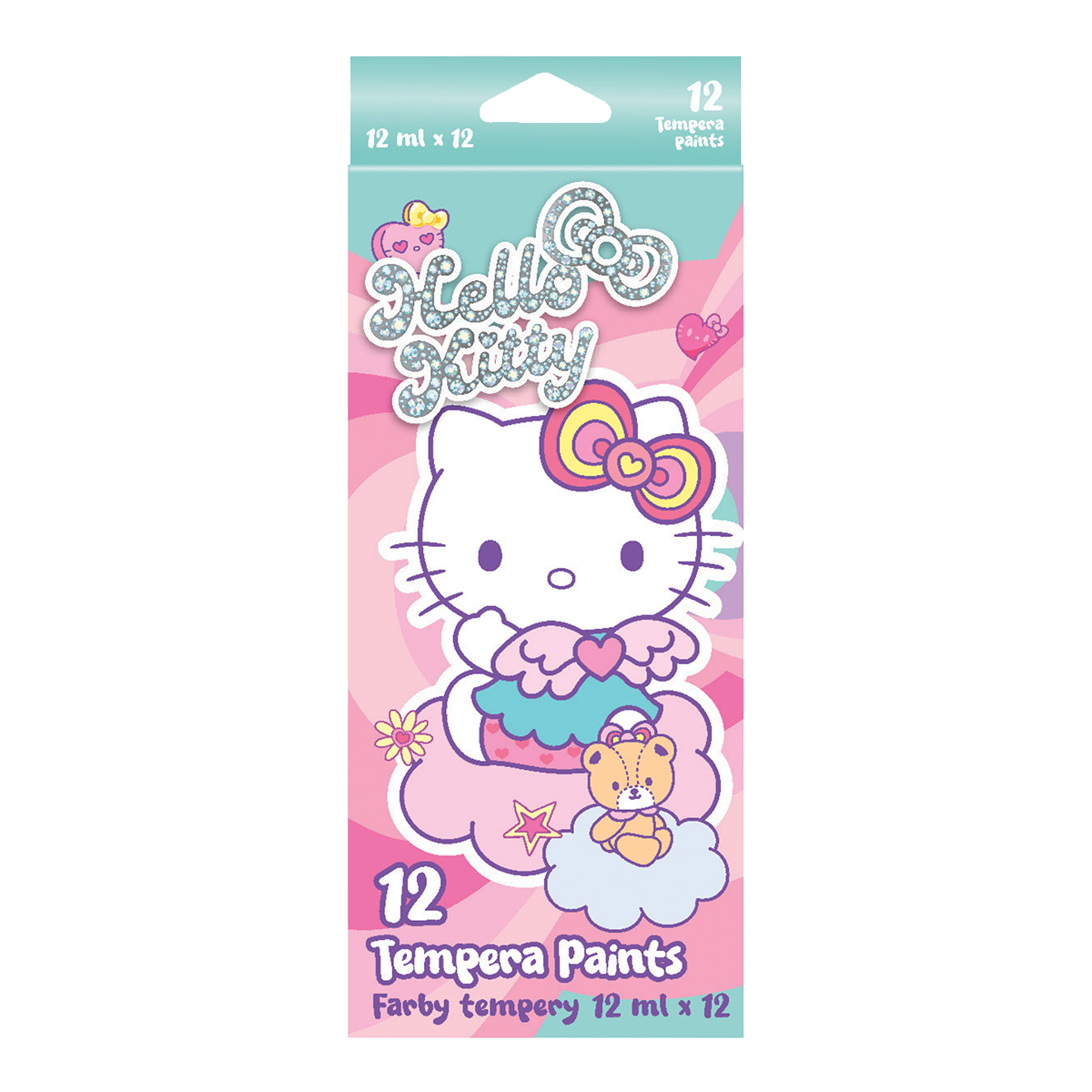 Colorino Hello Kitty Tempera Paint in Tubes, 12 Colors