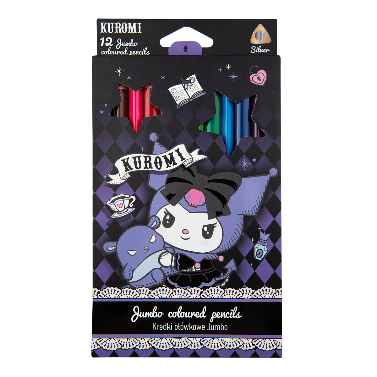 Colorino JUMBO Triangular Colored Pencils Kuromi / 12 colors