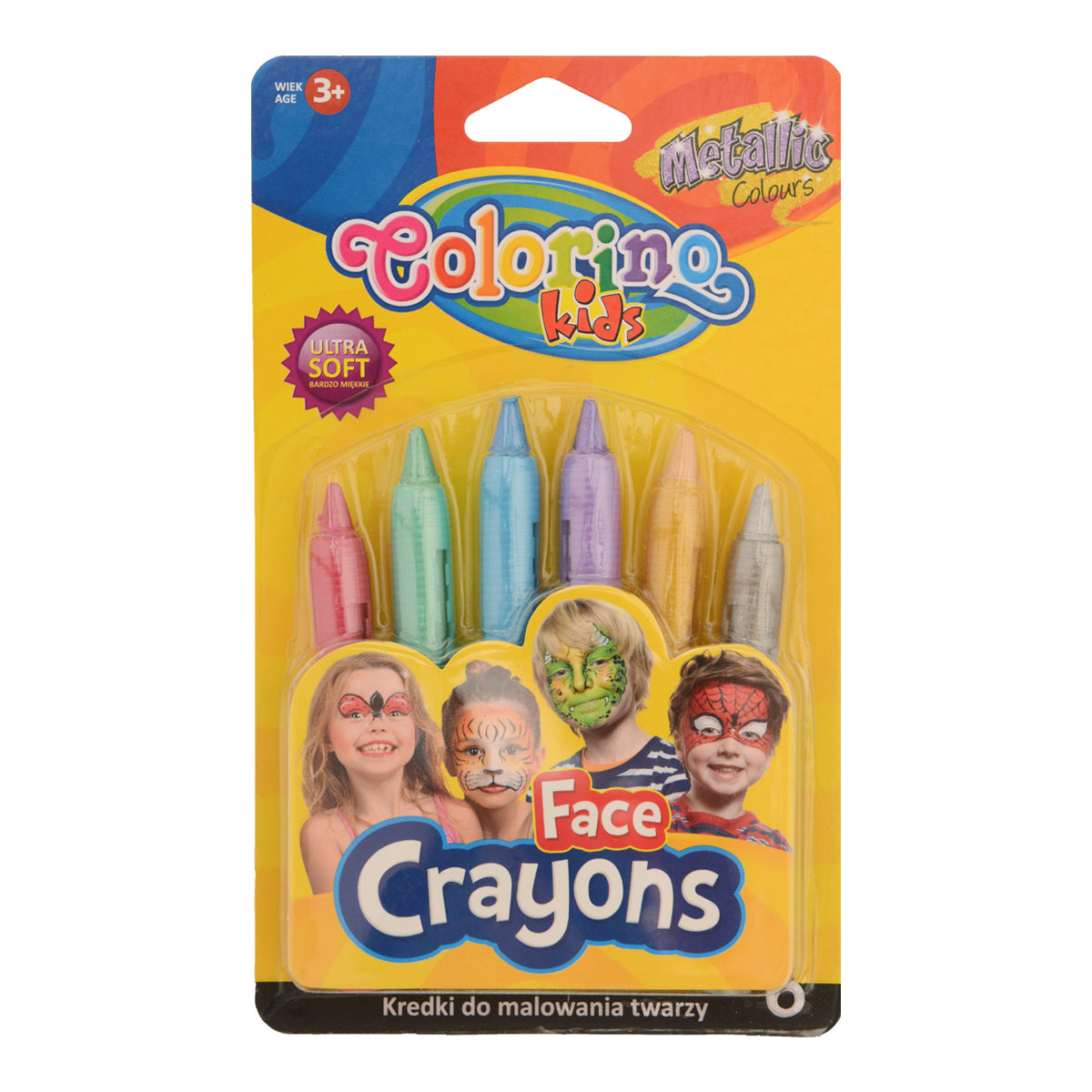 Colorino Metallic Face Paints in Holders, 6 Colors