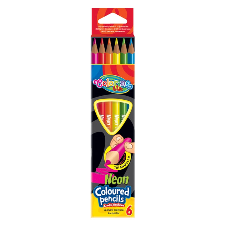 Colorino Neon Colored Pencils, Set of 6 — image 2