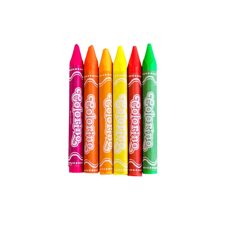 Colorino Neon Wax Crayons, Set of 6 — image 3