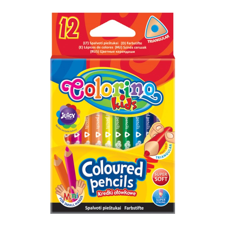 Colorino Short Triangular Colored Pencils, Set of 12
