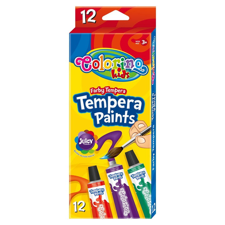 Colorino Tempera Paints, 12 x 12 ml - Image 1