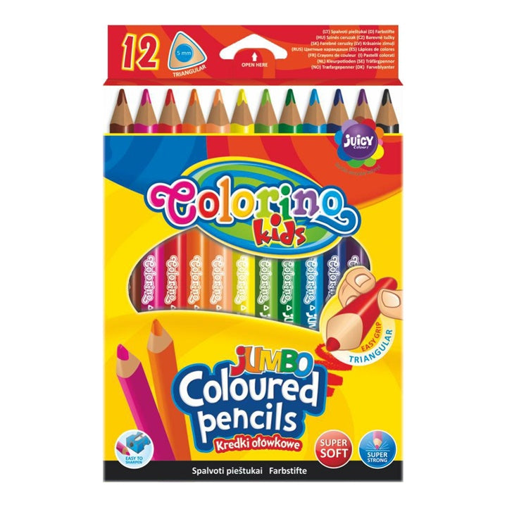 Colorino Triangular JUMBO Colored Pencils, Set of 12 — image 1
