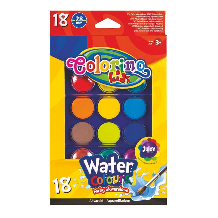 Colorino Watercolors, 18 pcs
