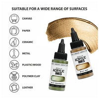 Concentrated Metallic Acrylic Ink - 30 ml | various shades — image 1
