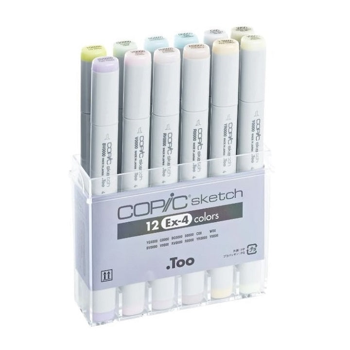 COPIC Sketch Ex-4 Markers, Set of 12