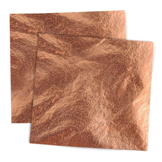 Copper Metallic Leaf Sheets 14x14 cm / 25 Sheets