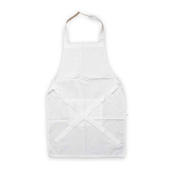 Cotton Apron with Pocket - 70 x 75 cm – cm, white
