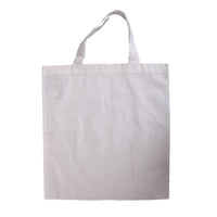 Cotton Bag with Short Handle, White, 38 x 42 cm