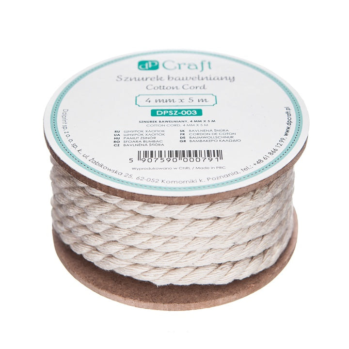Cotton Cord 4 mm x 5 m