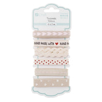 Cotton Ribbons “Handmade with Love” – Set of 6 x 2 m