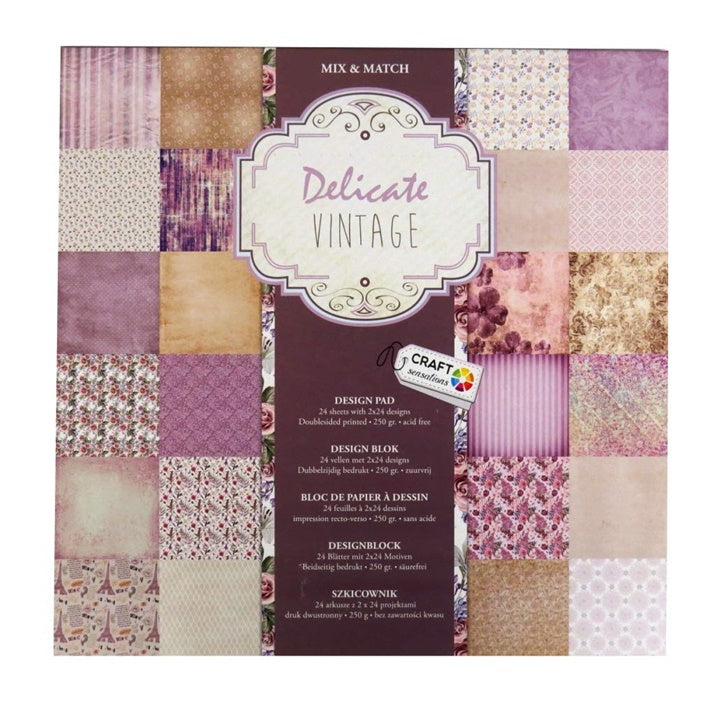 Craft Sensations Scrapbooking Paper, 30.5x30.5 cm, 24 Sheets | Various Designs
