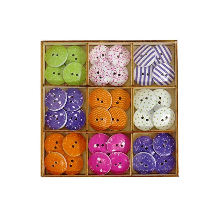 Craft Sensations Wooden Buttons, 36 pcs | various designs — image 2