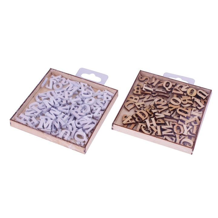 Craft Sensations Wooden Letters, 104 pcs | various colors
