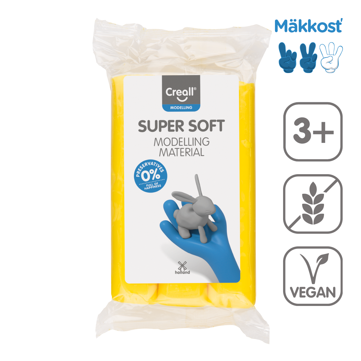 Creall Super Soft Modelling Clay 500 g – yellow