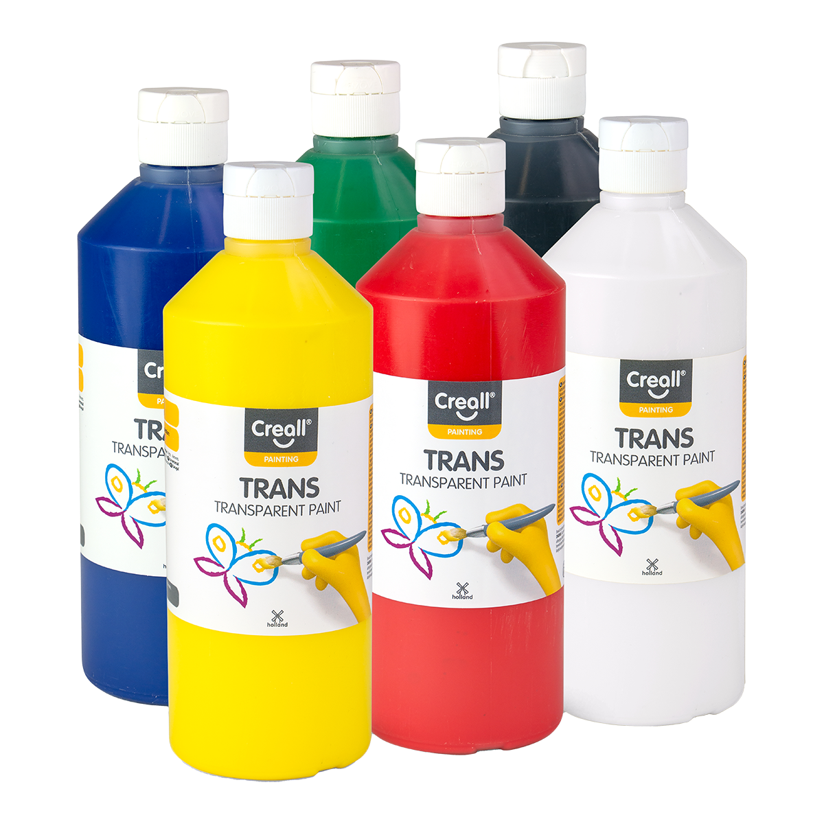 Creall Trans Transparent Paint Set 6 x 500 ml