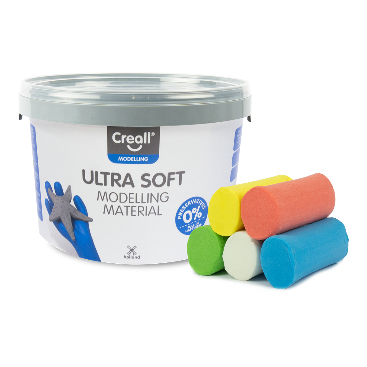 Creall Ultra soft modelling clay, 5 g, tub, assorted colors