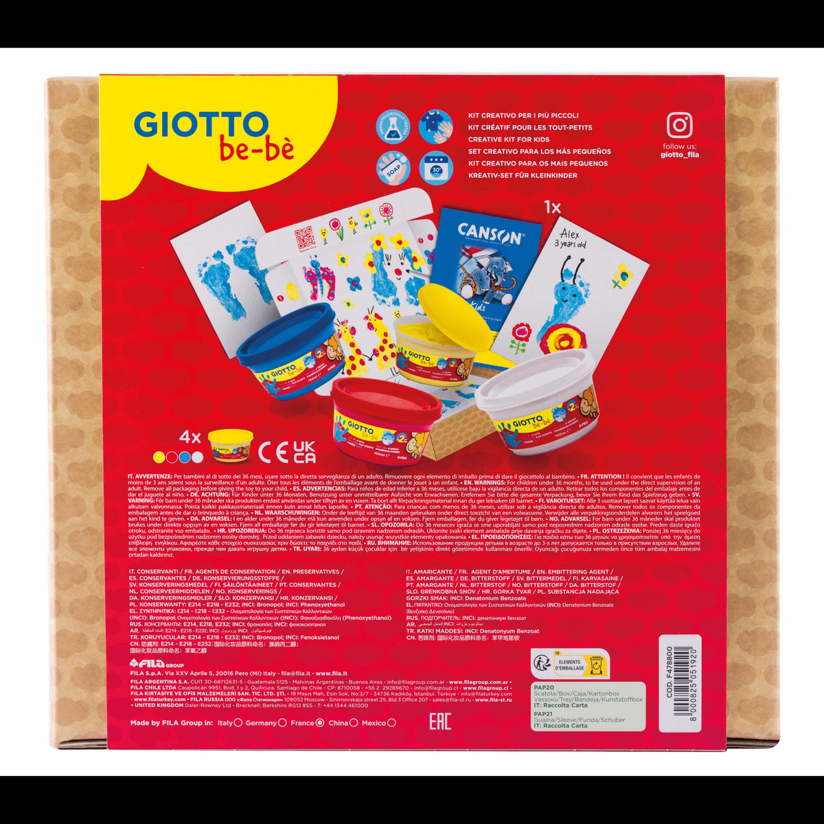 Creative art set GIOTTO be-bè My Little Feet A5 - 5 pcs