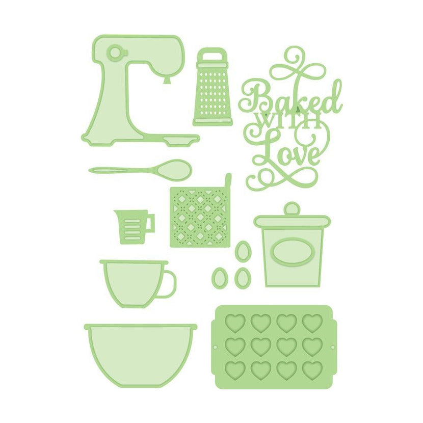 CREATIVE EXPRESSIONS Metal Cutting and Embossing Dies Baking - 13 pcs