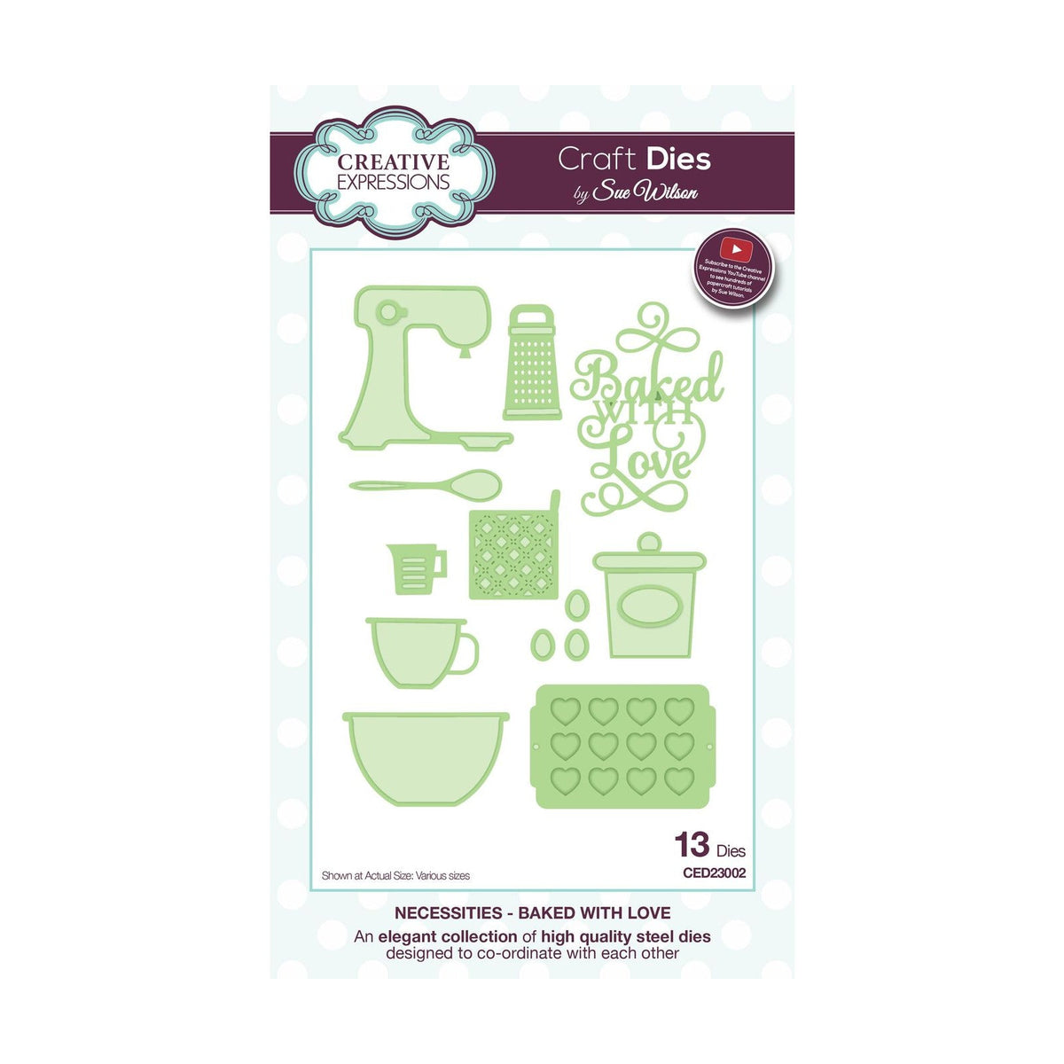 CREATIVE EXPRESSIONS Metal Cutting and Embossing Dies Baking - 13 pcs