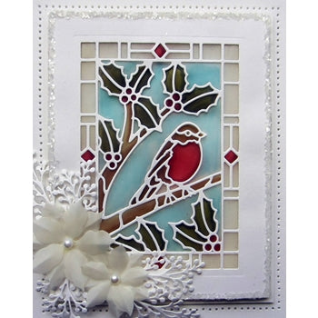 CREATIVE EXPRESSIONS Metal Die Cutting and Embossing Template Bird in Window - 1 pc