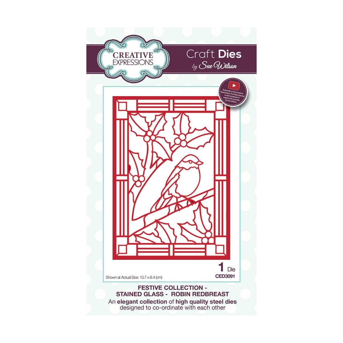 CREATIVE EXPRESSIONS Metal Die Cutting and Embossing Template Bird in Window - 1 pc