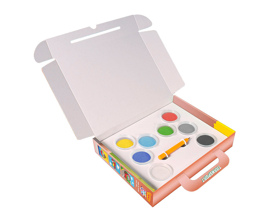 Creative kit JOVI Play&Fun Sand Painting Transport - 12 pcs