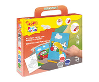 Creative kit JOVI Play&Fun Sand Painting Transport - 12 pcs