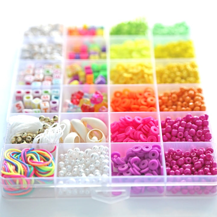 Creative Set of Beads for Jewelry Making | Assorted Shapes, 1930 pcs
