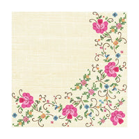 Cross Stitch Frame Eco Decoupage Napkin - 1 pc