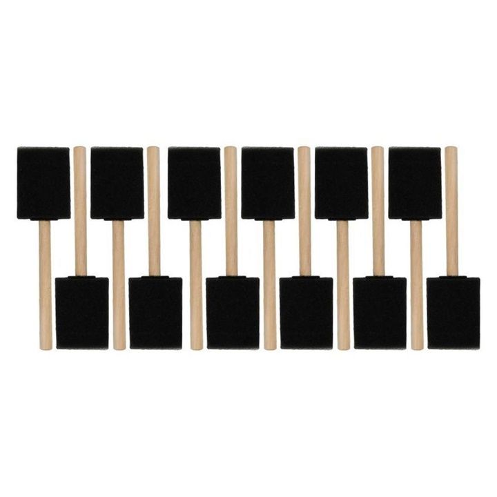 D.K. ART & CRAFT 40 mm Foam Brushes, Set of 12 — image 1