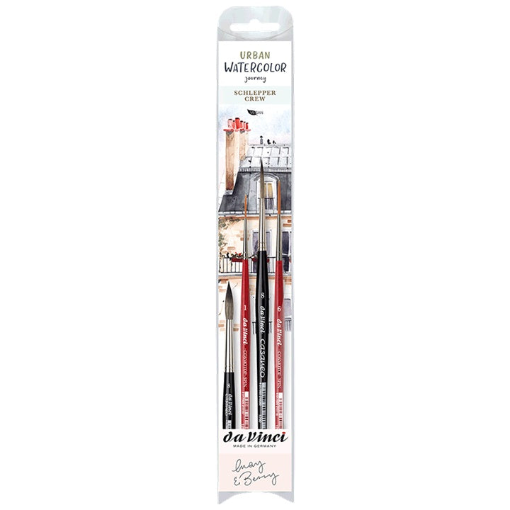 da Vinci Urban Watercolor Schlapper Vegan Brush Set of 4