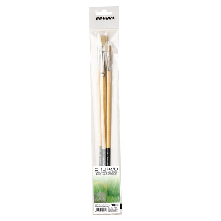 da Vinci Vegan Brush Set Chuneo 4129 for Oil Paints, Set of 3