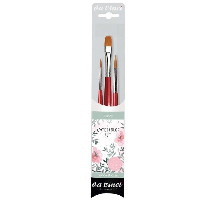da Vinci Watercolor Brushes - Set of 3