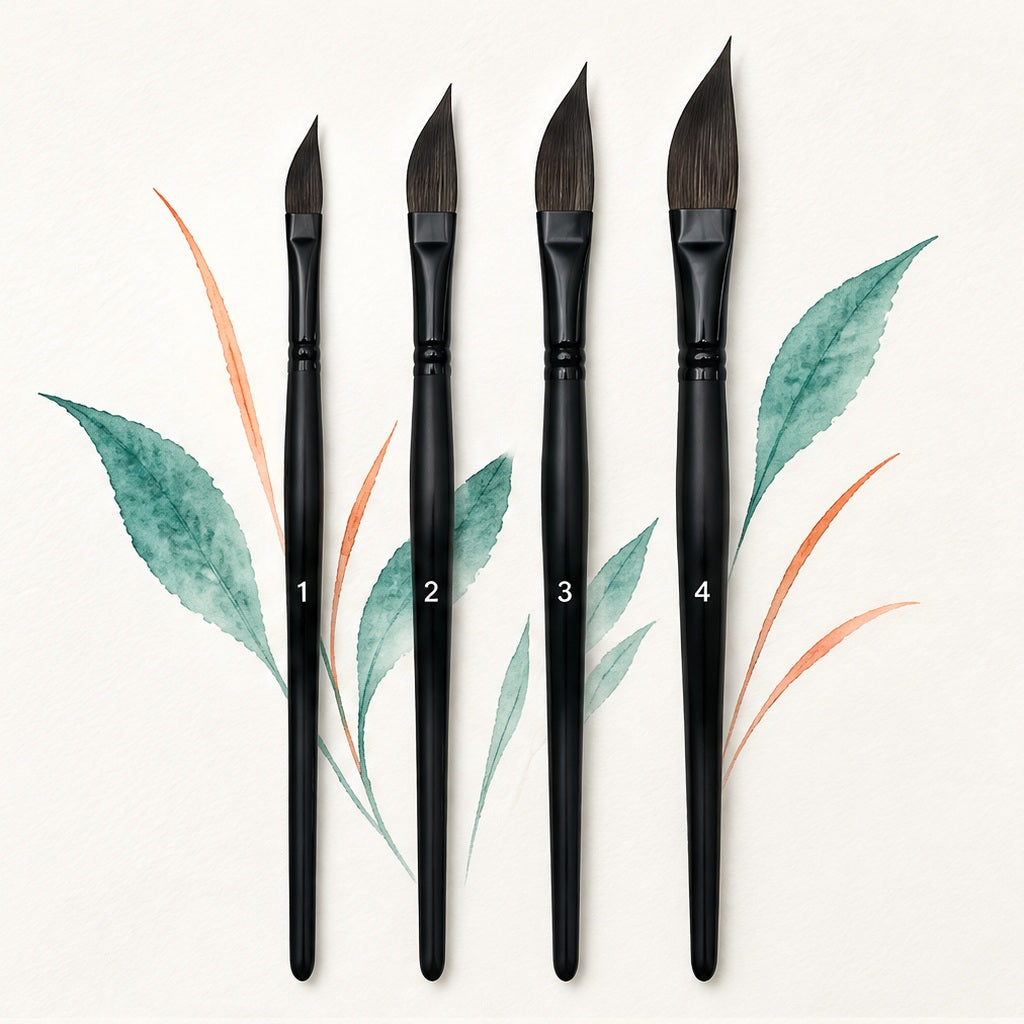 Dagger Watercolor Brush Set 1 – 4, 4-piece set