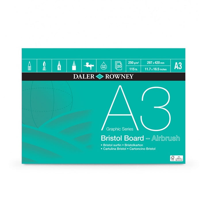 Daler-Rowney Airbrush Paper, 20 Sheets, 29.7 x 42 cm